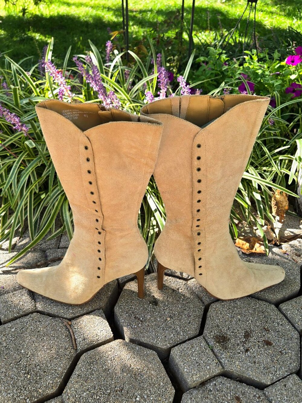 Leather heeled boots